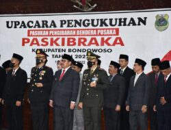 Dandim 0822 Bondowoso Hadiri Pengukuhan Paskibraka Kabupaten Bondowoso