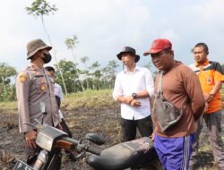 Kapolres Bondowoso Lakukan Peninjauan Pembakaran Lahan Tebu di Wilayah Pujer