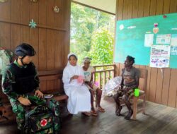 Satgas Satuan Organik Yonif Raider 514/SY Kostrad bersama Kesusteran Wujudkan Warga Batas Batu Papu Bebas Kusta