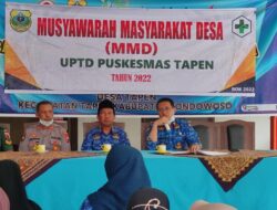 Babinsa Koramil Tapen Hadiri Rapat Musyawarah Masyarakat Desa (MMD)