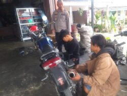 Ciptakan Harkamtibmas Kondusif, Kapolsek Sidikalang Kota Sosialisasikan Larangan Penggunaan Kenalpot Blong Pada Sepeda Motor