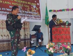 Ikut Meramaikan Perayaan Natal di Kenyam, Satgas Yonif R 514 Kostrad Berbagi