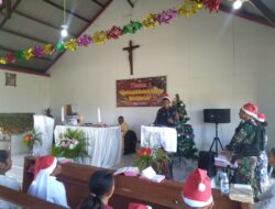 Satgas Yonif Raider 514/SY Kostrad Tebar Suka Cita dan Kasih Dalam Perayaan Natal Bersama Warga Papua