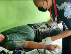 Bersama PMI Bondowoso, Koramil 0822/16 Cermee Gelar Donor Darah