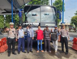 Sat Lantas Polres Bondowoso Patroli di Terminal Kota Guna Keamanan Menjelang Arus Mudik Lebaran