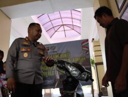 Kapolres Kediri Kota Serahkan Kendaraan Bermotor Kepada Para Korban Curanmor