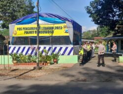 Babinsa koramil 0822/02 Curahdami Bondowoso Lakukan Pengamanan Pos Terpadu Lebaran