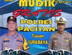 Balik Mudik Gratis Bersama Polres Pacitan Wujudkan Mudik Aman dan Berkesan