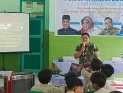 Peringati Hardiknas 2023, Danposramil 0822/03 Wasbang di SMPN 01 Taman Krocok Bondowoso