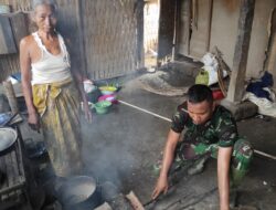 Satgas TMMD 116 Bondowoso Bantu Memasak Di Dapur