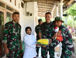 Ucapan Terimakasih, Dansatgas TMMD 116 Bondowoso Berikan Bantuan Beras