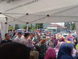Kodim 0422/Lampung Barat Bersama Forkopimda Lampung Barat Gelar Pasar Murah.